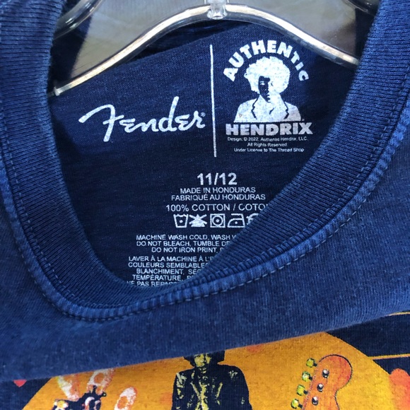 Jimi Hendrix Fender Guitar & Amp Girls Band Tee - Picture 4 of 5